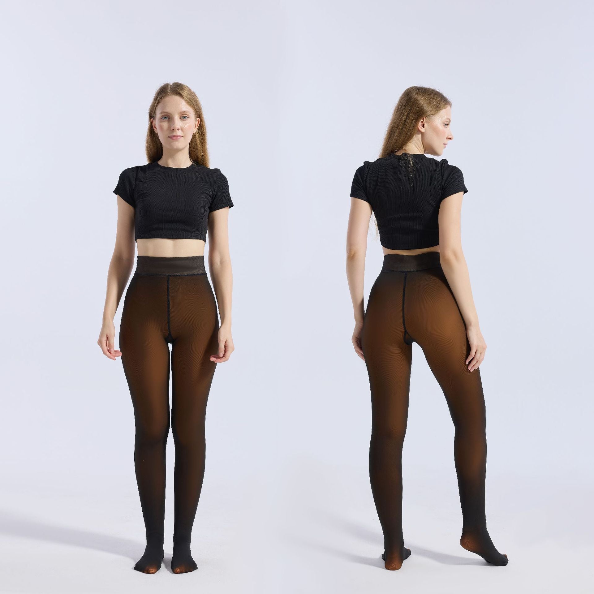 Women's Sheer Jumpsuit Pantyhose with Tummy Control