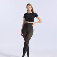 Women's Sheer Jumpsuit Pantyhose with Tummy Control