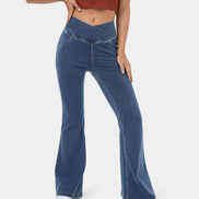 Luca High-Waisted Flared Denim Pants