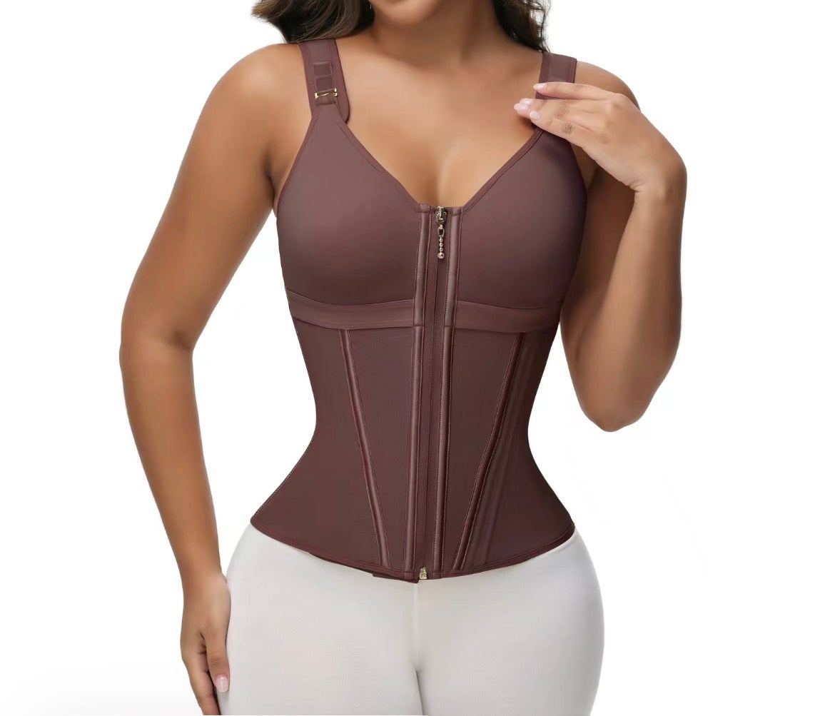 Shapewear for Women with Bra Tummy Control Girdle Workout Shapewear with Adjustable Shoulder Straps