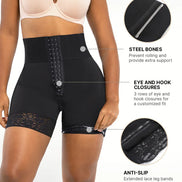 High-waisted flat-belly sculpting shorts