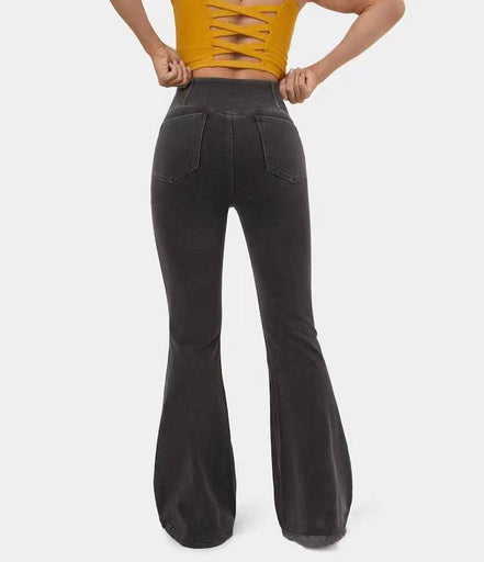 Luca High-Waisted Flared Denim Pants