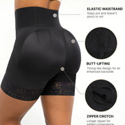 High-waisted flat-belly sculpting shorts