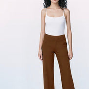 High Waist Stretch Wide Pants - Elegant Comfort in Everyday Life
