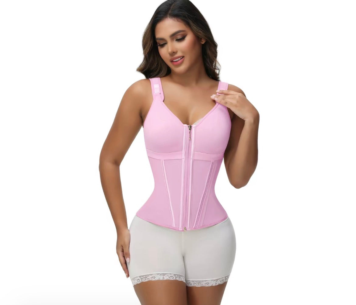 Shapewear for Women with Bra Tummy Control Girdle Workout Shapewear with Adjustable Shoulder Straps