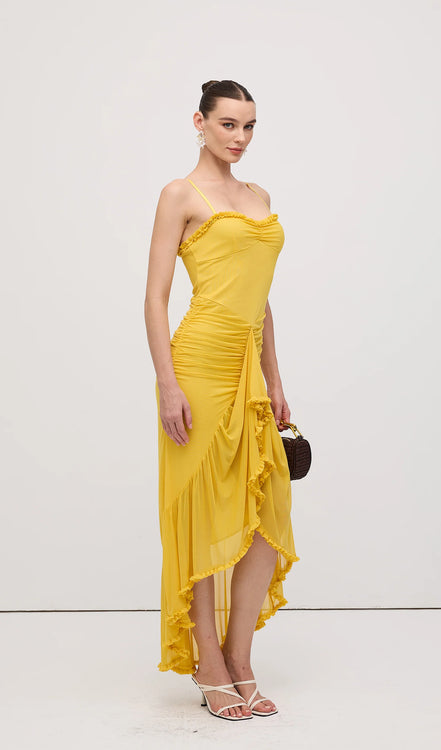 Womens Ruffled Halter Dress