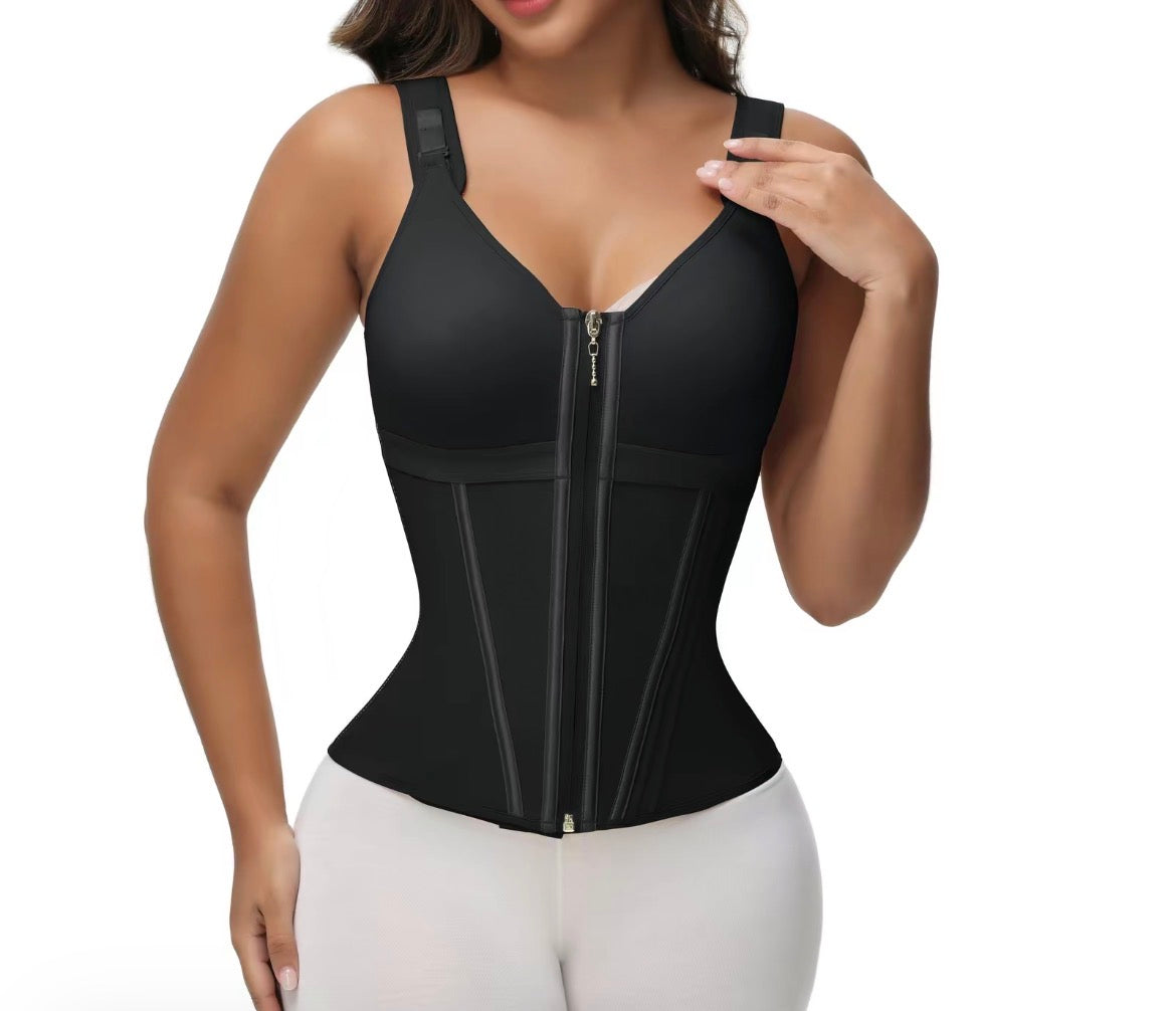 Shapewear for Women with Bra Tummy Control Girdle Workout Shapewear with Adjustable Shoulder Straps
