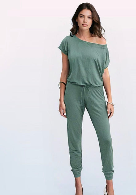 Luna One-Shoulder Pocket Jumpsuit