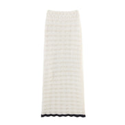 Women's Color Block Knit Vest and Skirt