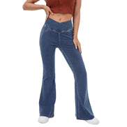 Luca High-Waisted Flared Denim Pants
