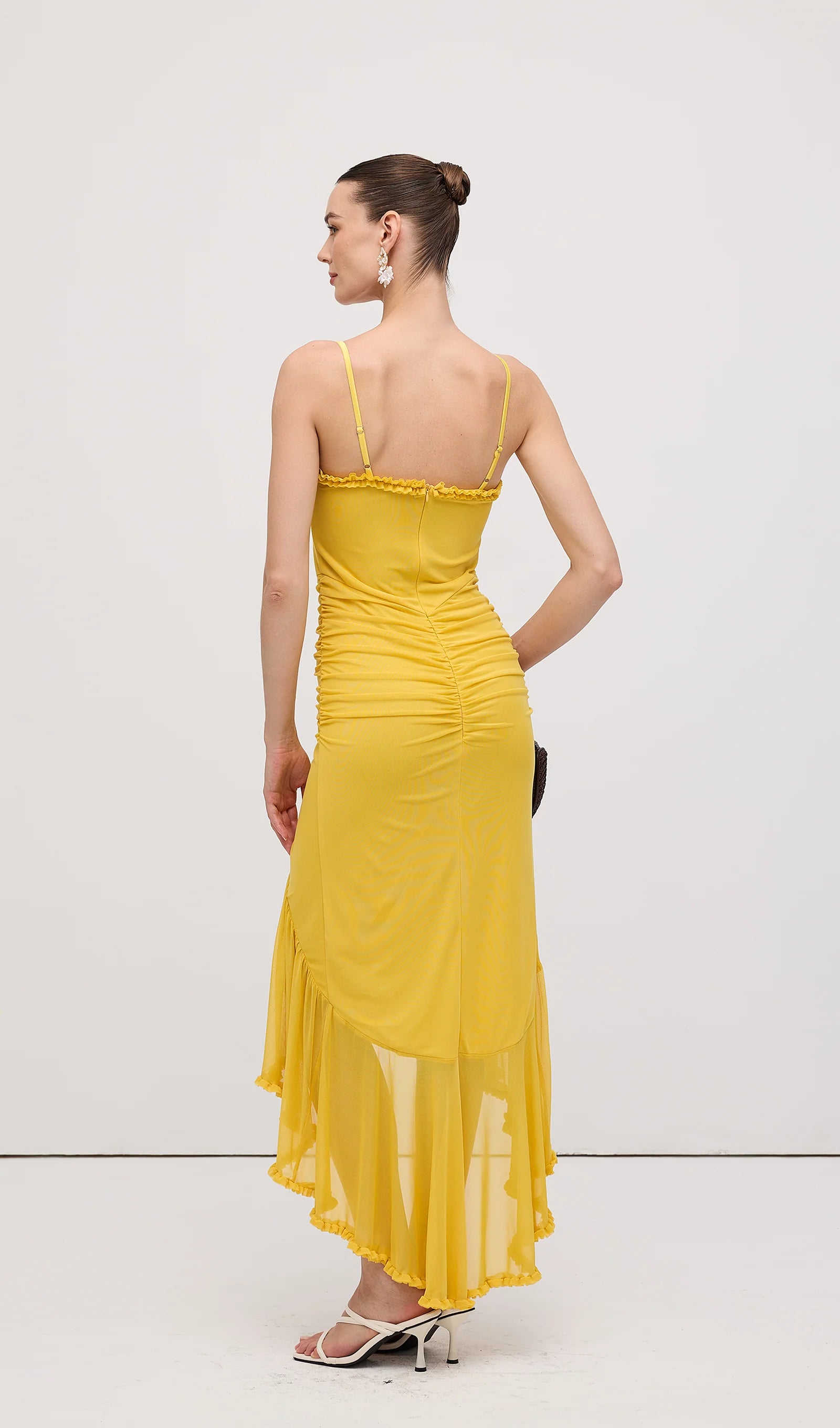 Womens Ruffled Halter Dress
