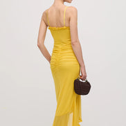 Womens Ruffled Halter Dress
