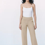 High Waist Stretch Wide Pants - Elegant Comfort in Everyday Life