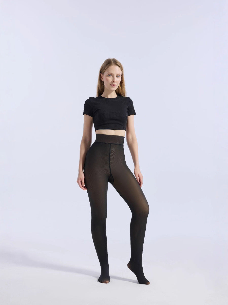Women's Sheer Jumpsuit Pantyhose with Tummy Control