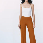 High Waist Stretch Wide Pants - Elegant Comfort in Everyday Life