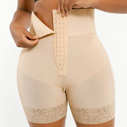 High-waisted flat-belly sculpting shorts