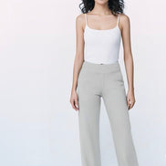 High Waist Stretch Wide Pants - Elegant Comfort in Everyday Life