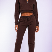 Sweat-shirt Court à Demi-Zippé pour Femme - Bleu Royal