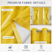 Modern Luxury 3 Piece Curtain Set with Geometric Pattern - 52x94 Window Drapes, 
10 Colors Available