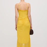 Womens Ruffled Halter Dress