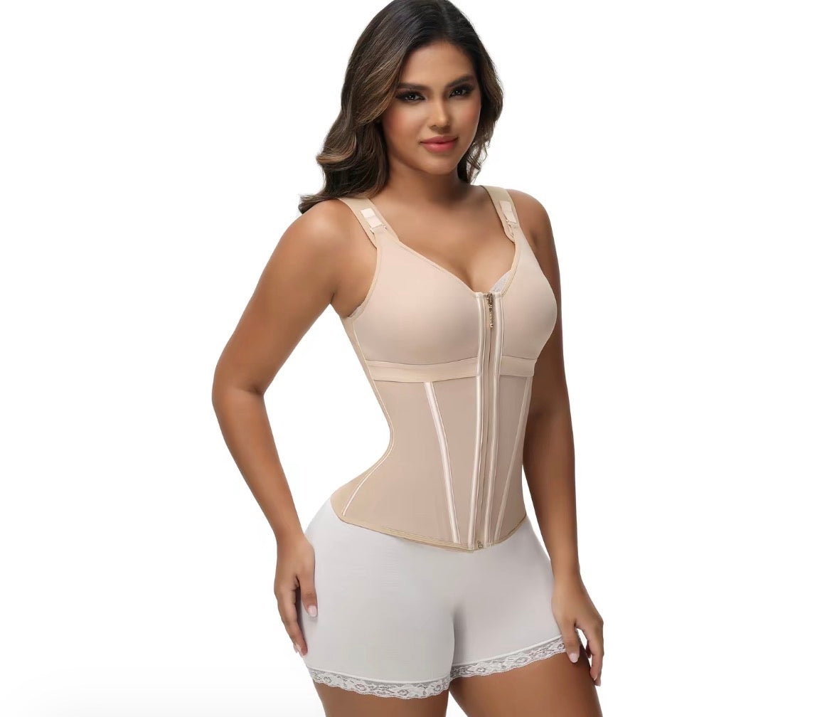 Shapewear for Women with Bra Tummy Control Girdle Workout Shapewear with Adjustable Shoulder Straps
