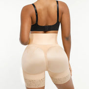 High-waisted flat-belly sculpting shorts