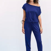 Luna One-Shoulder Pocket Jumpsuit