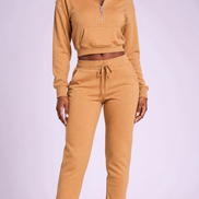 Sweat-shirt Court à Demi-Zippé pour Femme - Bleu Royal