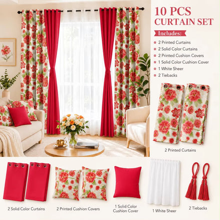10 PCS Curtain set
