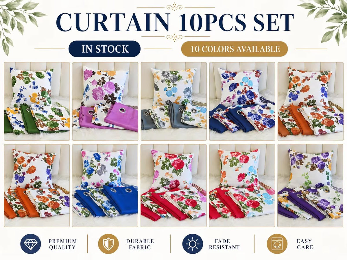 10 PCS Curtain set