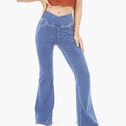 Luca High-Waisted Flared Denim Pants