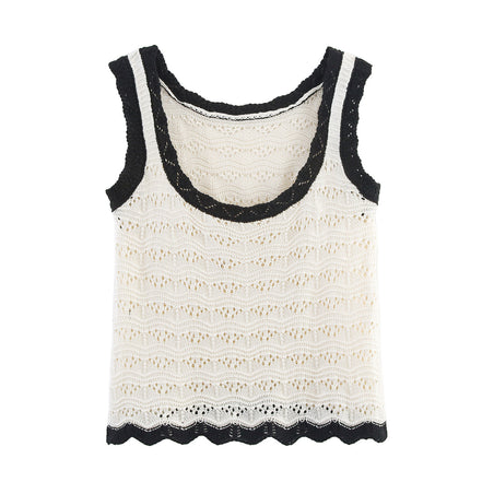 Women's Color Block Knit Vest and Skirt