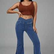 Luca High-Waisted Flared Denim Pants
