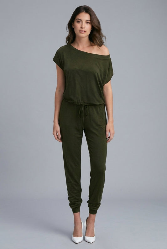 Luna One-Shoulder Pocket Jumpsuit