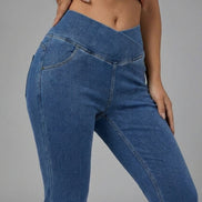Luca High-Waisted Flared Denim Pants