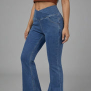 Luca High-Waisted Flared Denim Pants