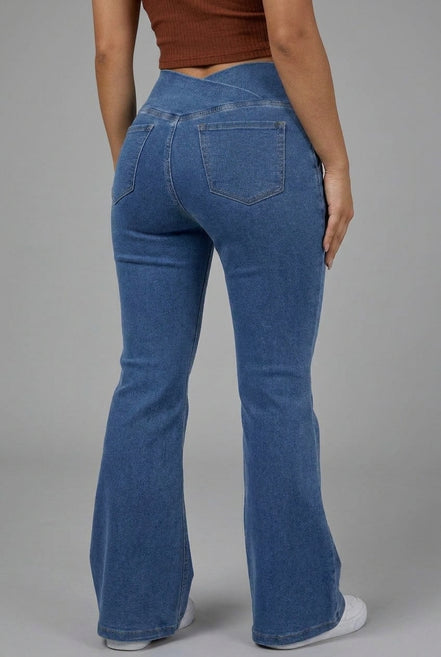 Luca High-Waisted Flared Denim Pants